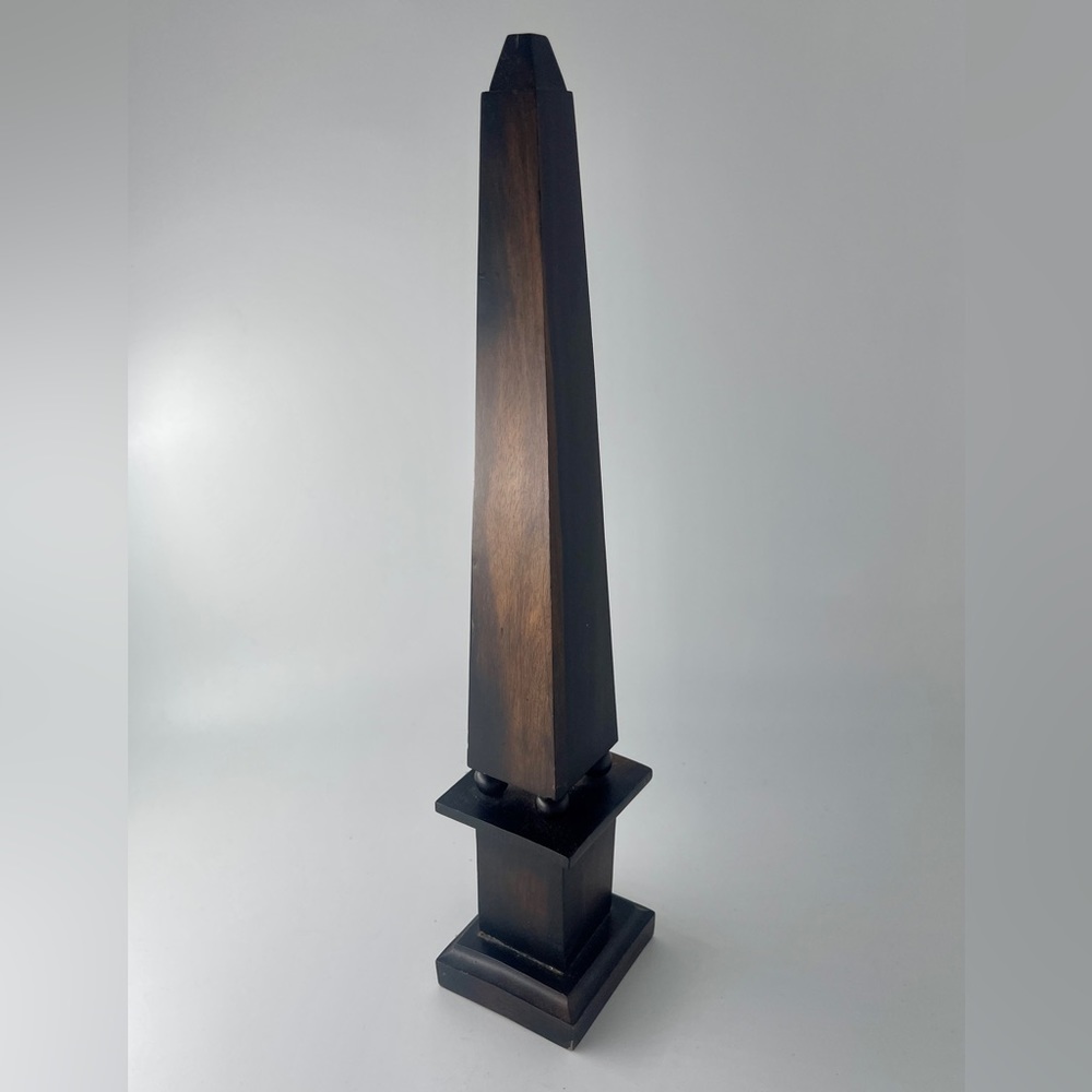 Vintage hardwood obelisk. Midcentury.